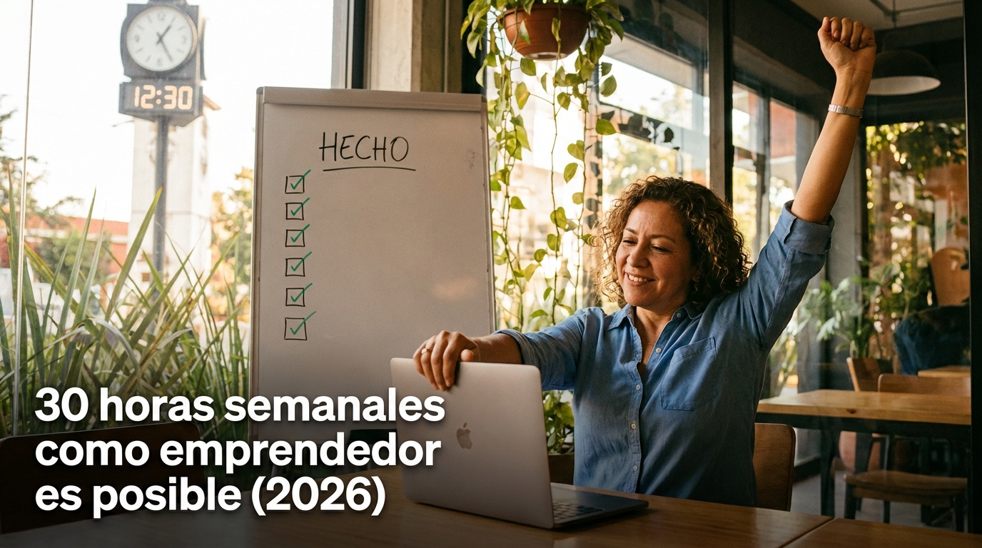 30 horas semanales como emprendedor es posible (2026)