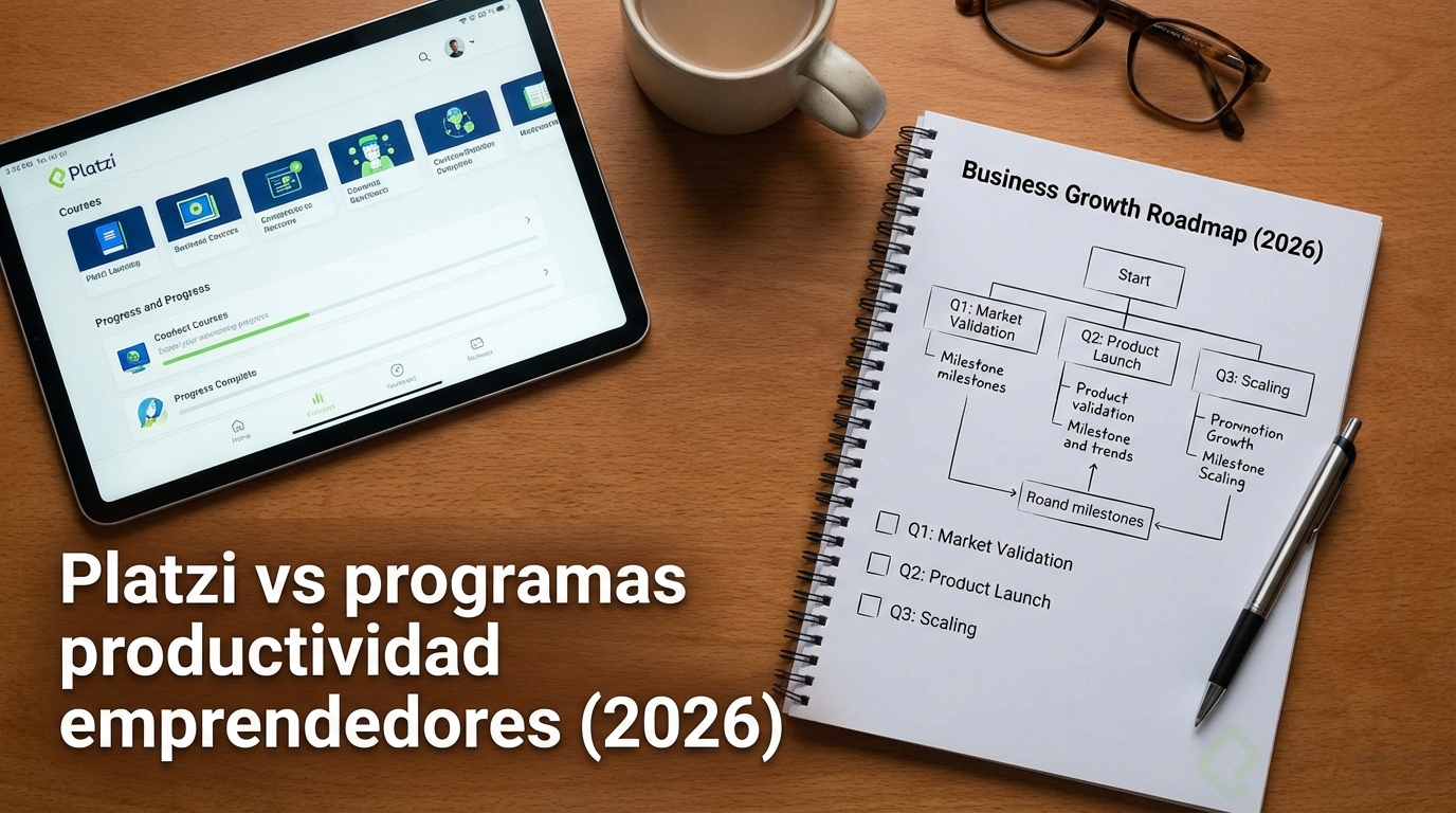 Platzi vs programas productividad emprendedores (2026)