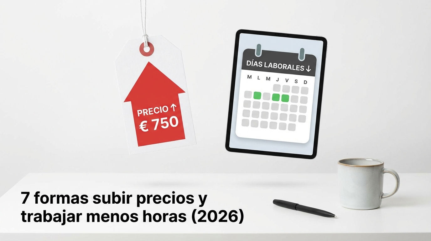 7 formas subir precios y trabajar menos horas (2026)
