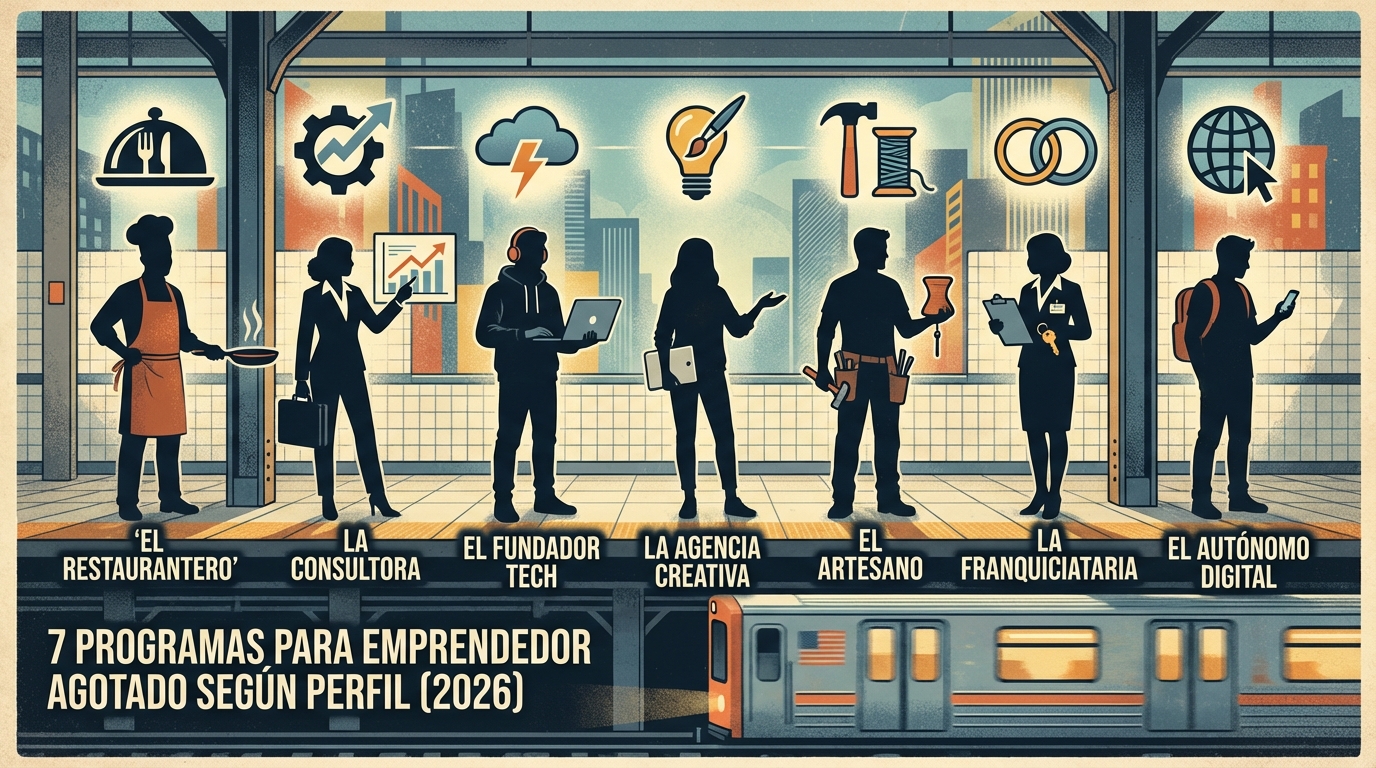 7 programas para emprendedor agotado según perfil (2026)